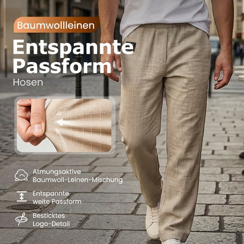 🌞Frühlingserwachen: 50% Rabatt!☁️Sommer-Essential: Atmungsaktive Baumwoll-Leinen-Hose für Herren – Maximaler Komfort & Stil