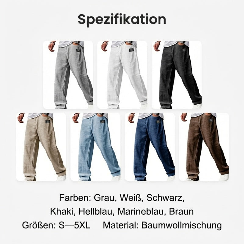 🌞Frühlingserwachen: 50% Rabatt!☁️Sommer-Essential: Atmungsaktive Baumwoll-Leinen-Hose für Herren – Maximaler Komfort & Stil