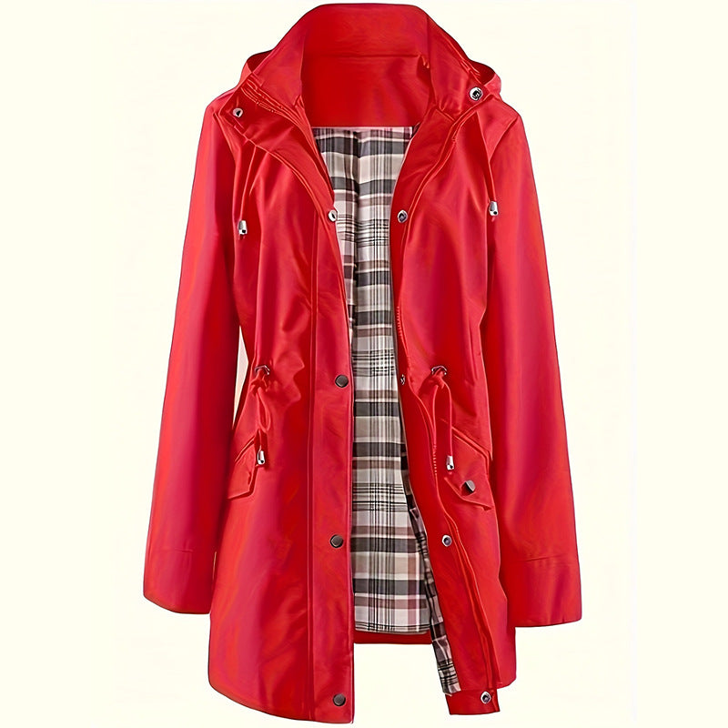 🧥LETZTER TAG 50 % RABATT🌧️💧Ultimative karierte wasserdichte Jacke für Damen🍃