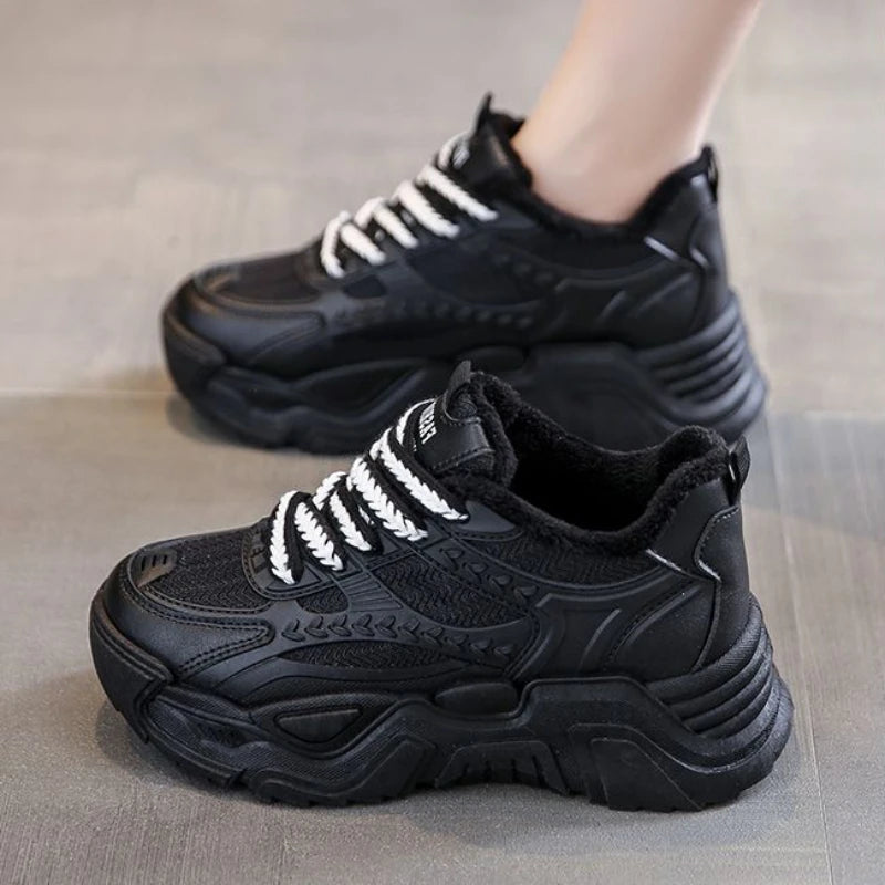 Sneakers Donna – Punta Tonda, Suola Alta, Comode e Sportive