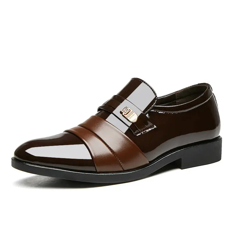 Scarpe Eleganti Uomo – Pelle Lucida, Punta Luminosa, Casual e Business