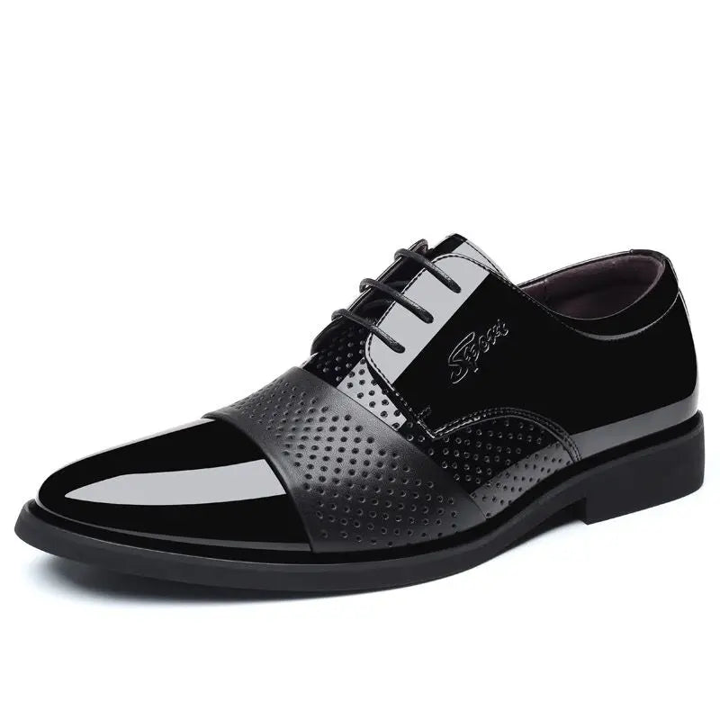Scarpe Eleganti Uomo – Pelle Lucida, Punta Luminosa, Casual e Business