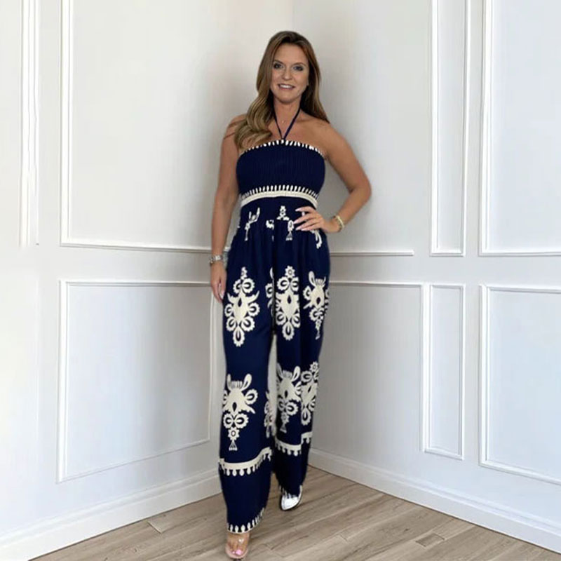 🌞Frühlingserwachen: 50% Rabatt!✨ Damen Ärmelloser Neckholder-Jumpsuit mit weitem Bein – Figurschmeichelnd, komfortabel & vielseitig für Frühling & Sommer