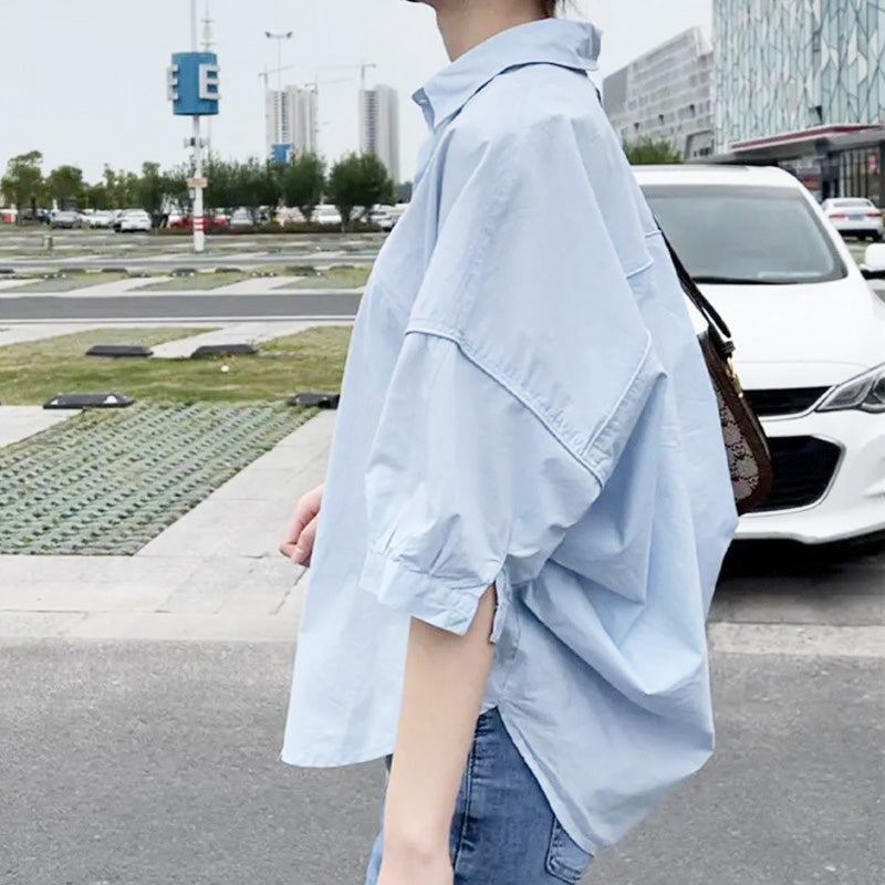 Damen Loose Fit Klassisches Hemd