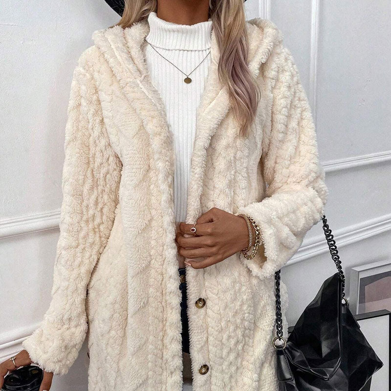 Neuankömmling 2025 – 49 % Rabatt🔥 Warme Kapuzenjacke mit Rautenmuster für Damen