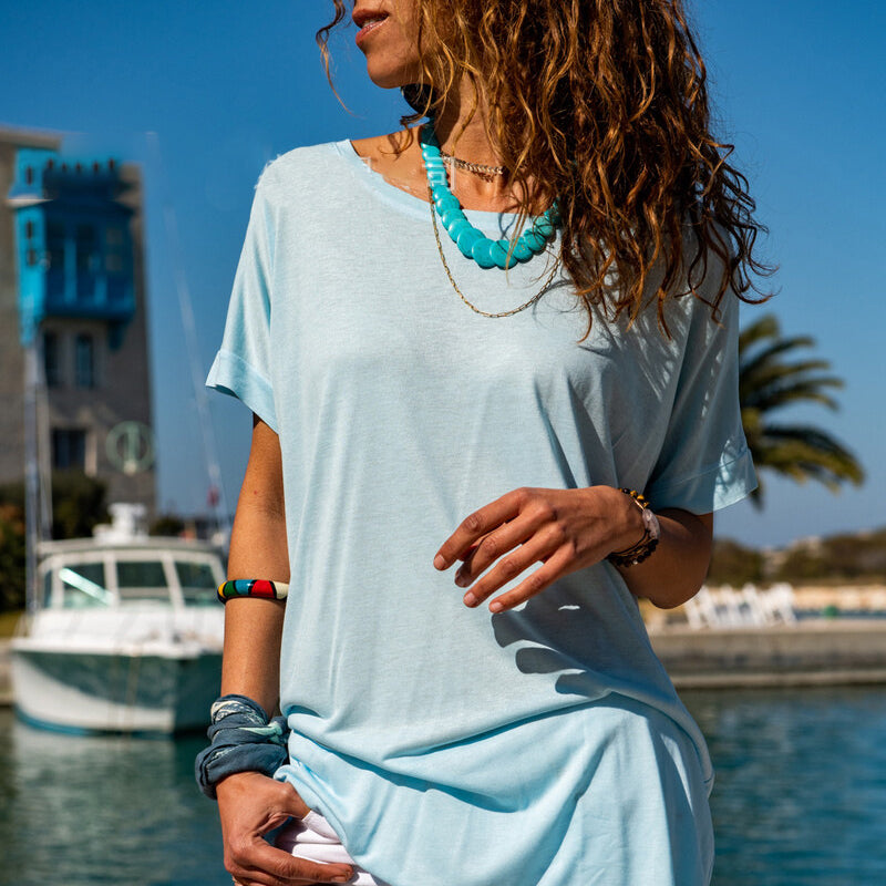 Lose sitzendes Tunika-T-Shirt für Frauen