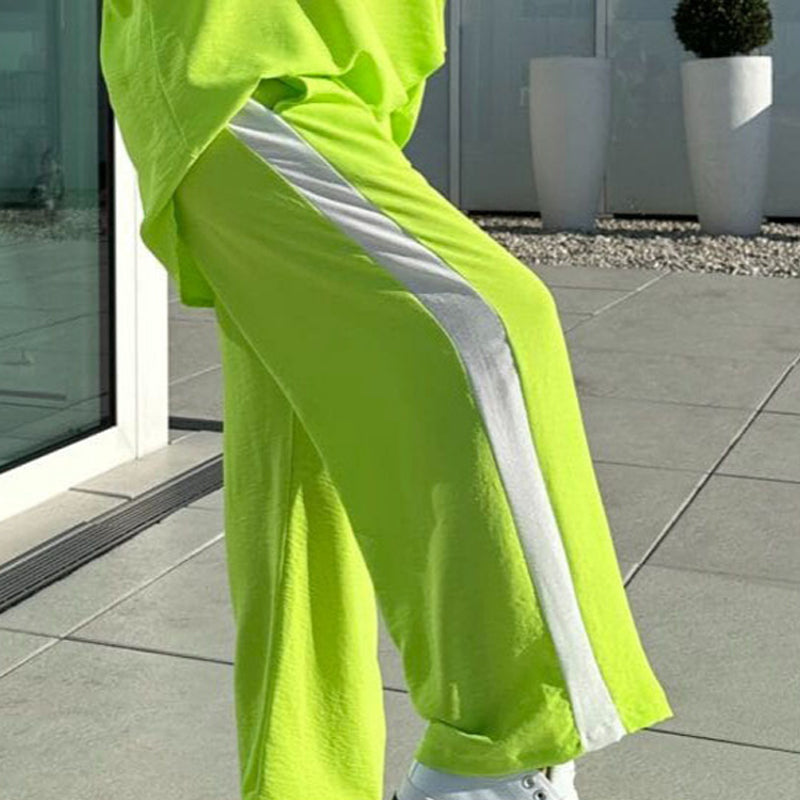 🌿Lässiges Set im Farbblockdesign: Oberteil und Hose