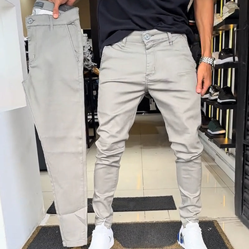 Herren Slim-Fit Freizeithose in Unifarben – Komfortabel 🧗‍♂️, Stylish 🛠️ & Perfekt für Jedes Outfit 🚀
