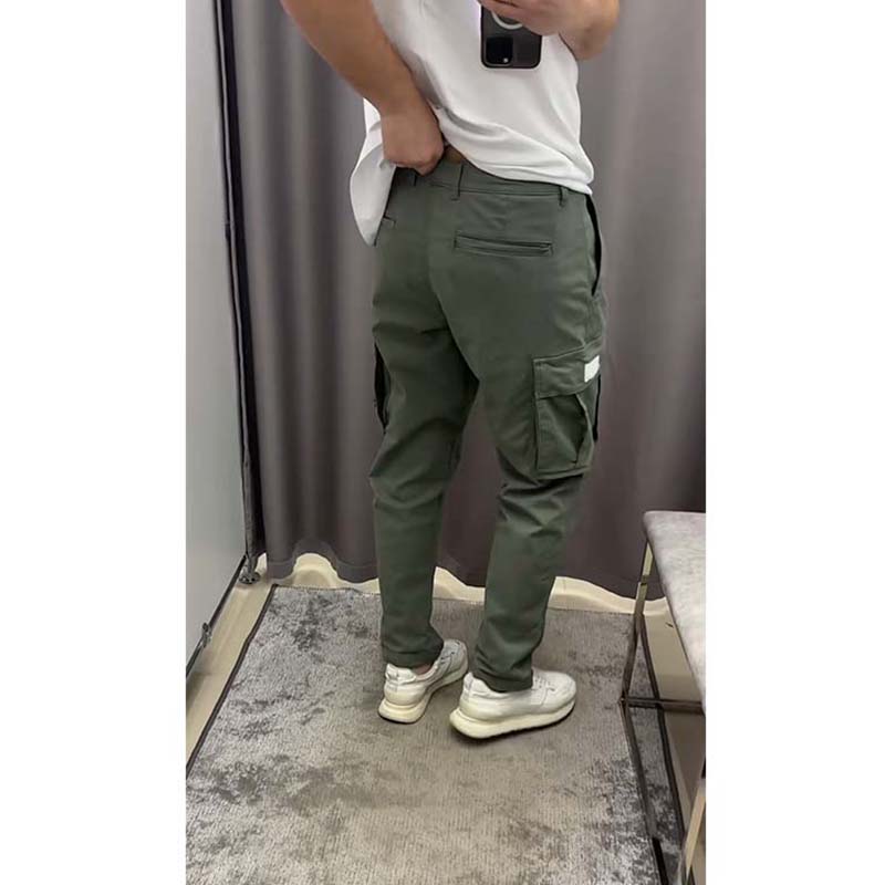 Casual Herren-Cargohose in Uni-Farben