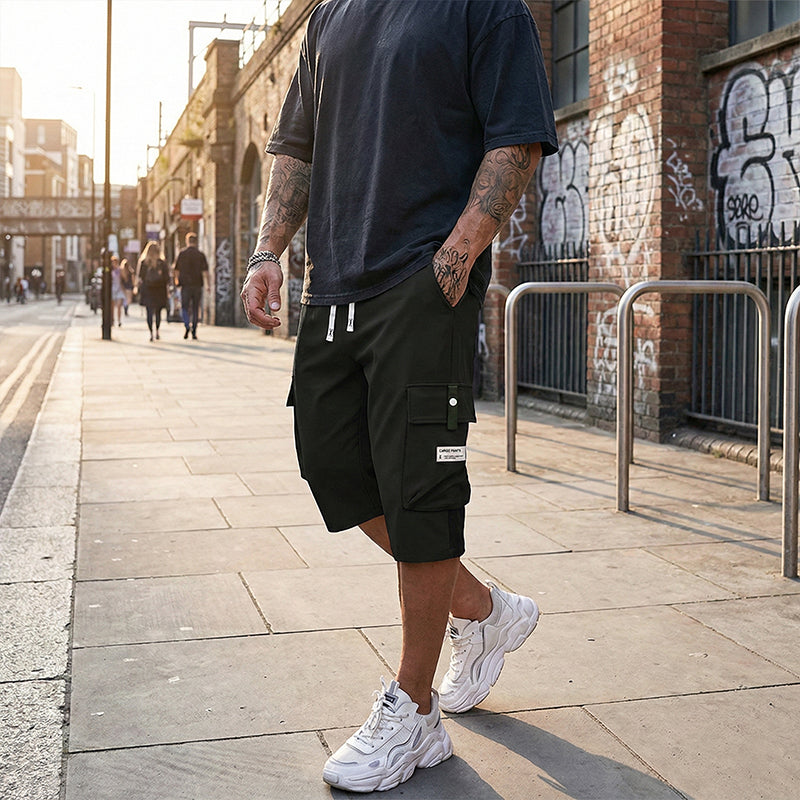 🌞Frühlingserwachen: 50% Rabatt!🚀 Herren Lässige 3/4-Cargo-Hose mit Kordelzug – Praktisch, atmungsaktiv & stylisch für warme Tage