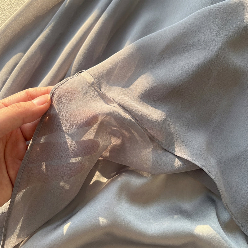 🌞Frühlingserwachen: 50% Rabatt!✨Elegantes Damen Cape-Kleid & Schal-Set – Fließendes Design, Zweiteilig & Vielseitig für Fest & Gala