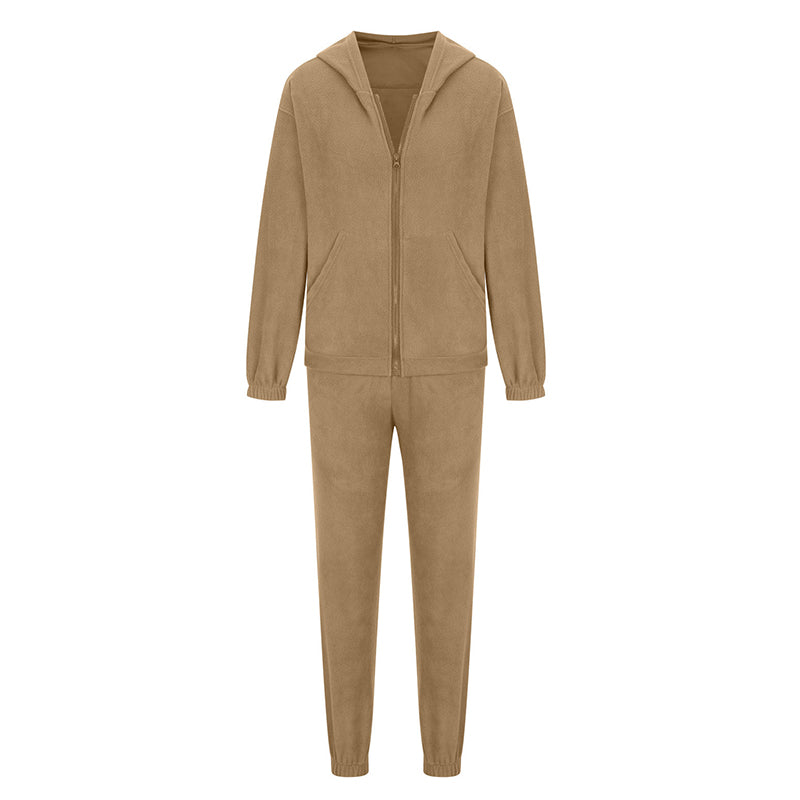 🌞Frühlingserwachen: 50% Rabatt!👖 Damen 2-Teilig Fleece Set – Leicht & Frisch für Frühling – Kapuzenjacke & Jogginghose, Lässiger Stil für jeden Tag