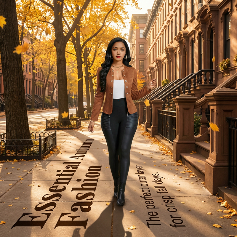 🌞Frühlingserwachen: 50% Rabatt!✨Damen Kragenlose Kunstwildleder-Jacke – Kurze Silhouette, Samtige Textur