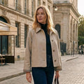 🌞Frühlingserwachen: 50% Rabatt!🎉Damen Kurzjacke "Parisian Style" – Edler Einreiher mit modischen Karo-Details