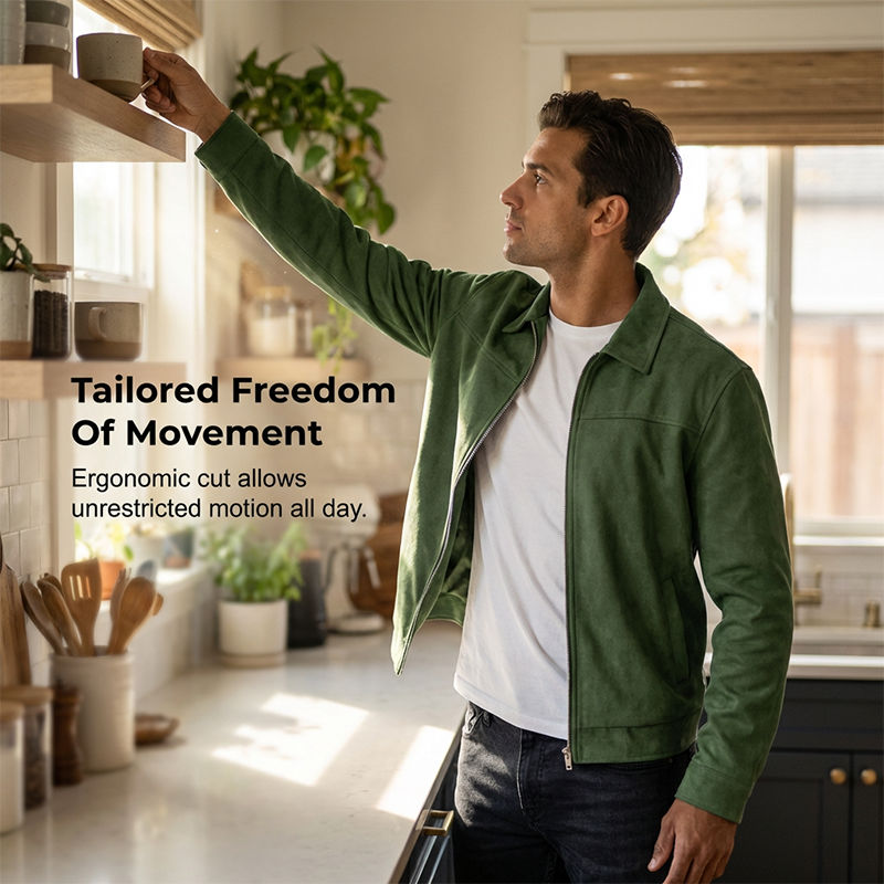 🌞Frühlingserwachen: 50% Rabatt!💎Herren-Jacke in Wildleder-Optik: Der Allrounder für Office & Freizeit