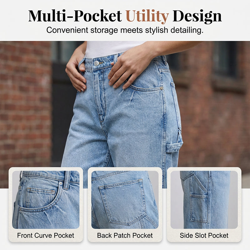 Stretch Comfort Curved Denim Pants