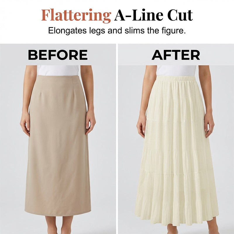 Women's Floral High-Waist A-Line Maxi Skirt